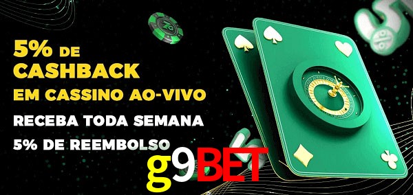 Promoções do cassino ao Vivo g9bet